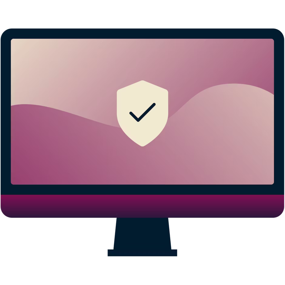 Was ist der Unterschied zwischen einem Proxy und einem VPN? Computerbildschirm mit einem Schild, auf dem ein Häkchen zu sehen ist.